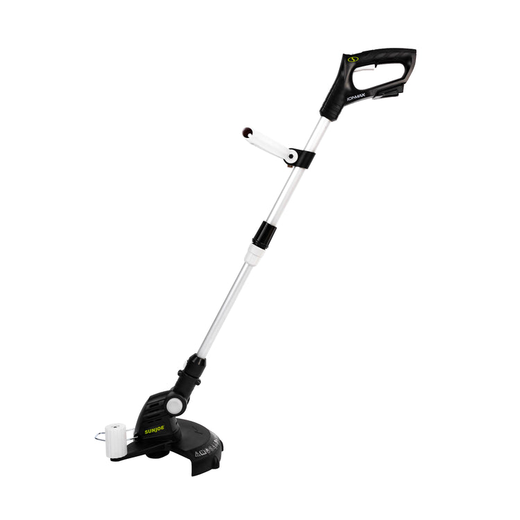 Restored Sun Joe 24V-LT12-LTE | 24V IONMAX Cordless String Trimmer Kit | 12-inch | Multi-Angle Head | W/ 2.0-Ah Battery + Charger | Some Cosmetic Wear (Refurbished)