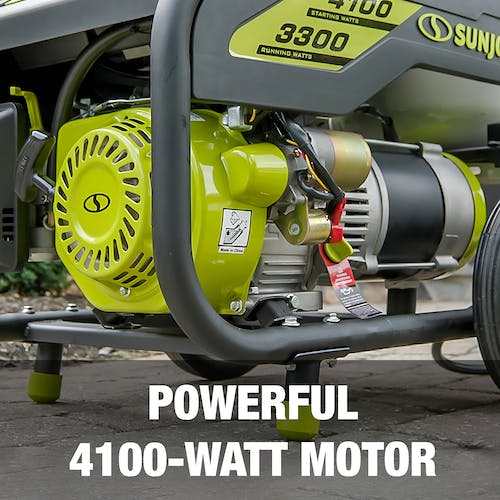 Restored Sun Joe SJG4100LP-BDL Portable Propane Generator W/ Extension Cord | 4100 Starting Watt | 3300 Running Watt | W/ 2.0-Ah Battery + Charger (Refurbished)