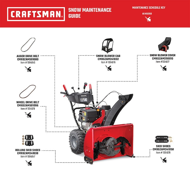 CRAFTSMAN SB650 | 28in 357cc Three-Stage Self-Propelled Gas Snow Blower | Push-button Electric Start