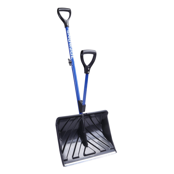 Restored Snow Joe Shovelution SJ-SHLV01 18-in Strain-Reducing Snow Shovel w/ Spring Assisted Handle, Blue (Refurbished)