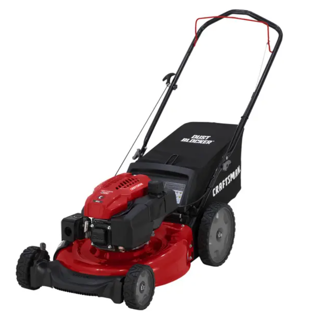 Restored Craftsman M125 | 21" 163cc Gas Push Mower | 11" High Rear Wheels | 3-in-1 Deck System  (Refurbished)