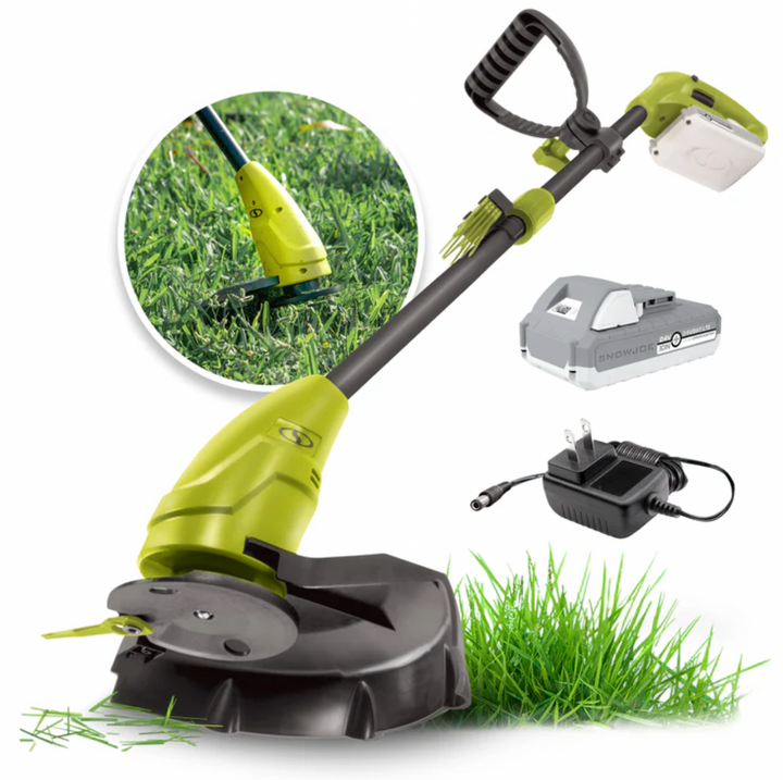 Restored Sun Joe 24V-HT18-GT10-LTE | 24V Cordless Hedge Trimmer + Stringless Grass Trimmer | W/ 2.0-Ah Battery + Charger (Refurbished)