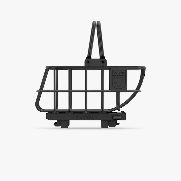 Jetson JRCBSK-BLK | RackIt Metal Bike Basket | For Select Jetson E-Bikes with RackIt Cargo System, Black