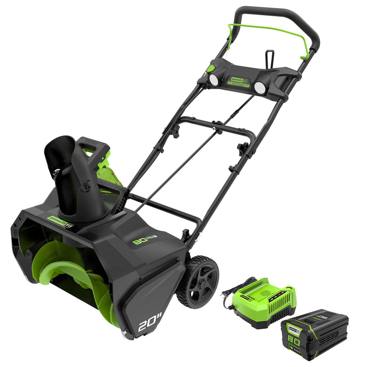 Restored Greenworks SNB401| 80V 20” Brushless Cordless Snow Blower | 2.0Ah Battery & Charger Included (Refurbished)