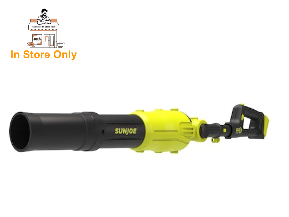 Restored Sun Joe 24V-TBP-LTE | In-Store Exclusive | 2-in-1 Handheld + Pole Leaf Blower Kit | W/ 2.0-Ah Battery + Charger | Includes 3 Nozzle Connections (Refurbished)