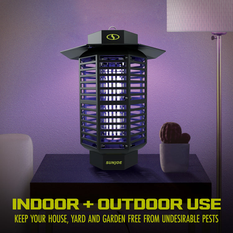 Restored Sun Joe SJ-BZ18W | 18-Watt UV Indoor/Outdoor Bug Zapper | 1600 sq ft Coverage | Whisper Quiet Operation | For Mosquitos, Flies, Gnats, Moths, and More (Refurbished)