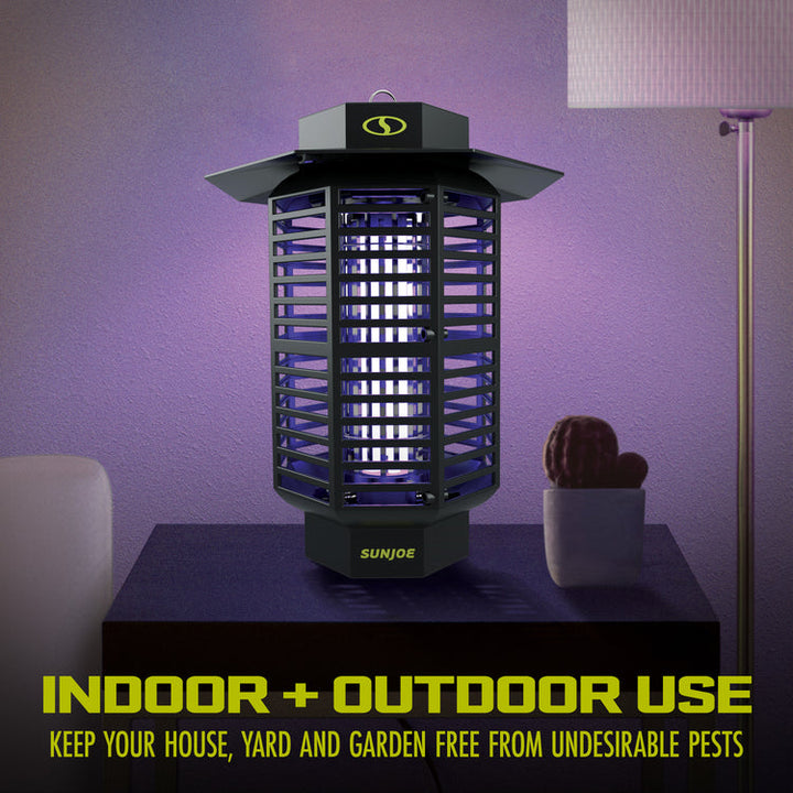 Restored Sun Joe SJ-BZ18W | 18-Watt UV Indoor/Outdoor Bug Zapper | 1600 sq ft Coverage | Whisper Quiet Operation | For Mosquitos, Flies, Gnats, Moths, and More (Refurbished)