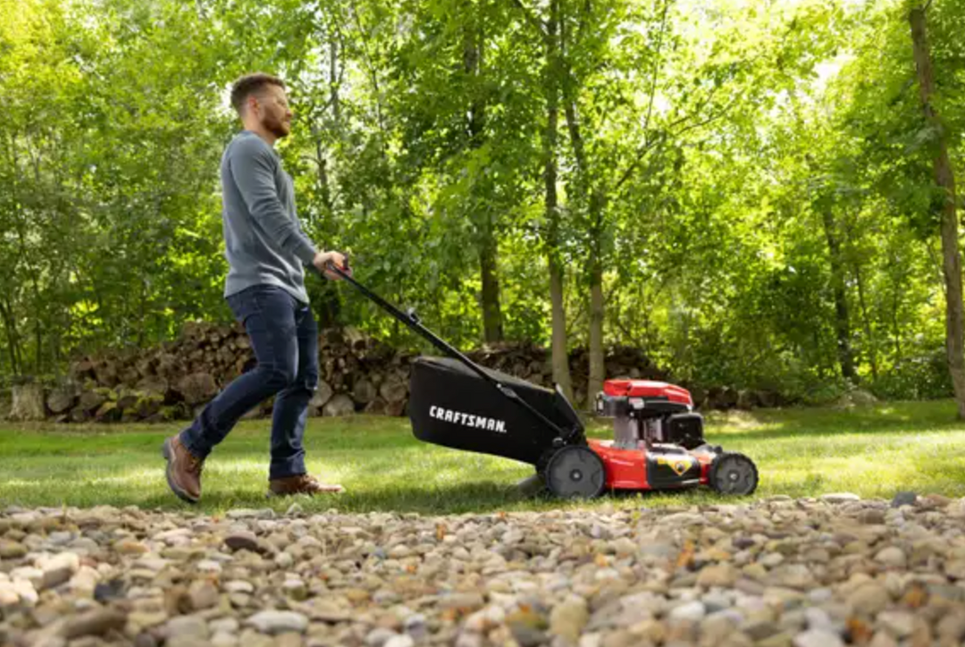 Restored Craftsman M125 | 21" 163cc Gas Push Mower | 11" High Rear Wheels | 3-in-1 Deck System  (Refurbished)