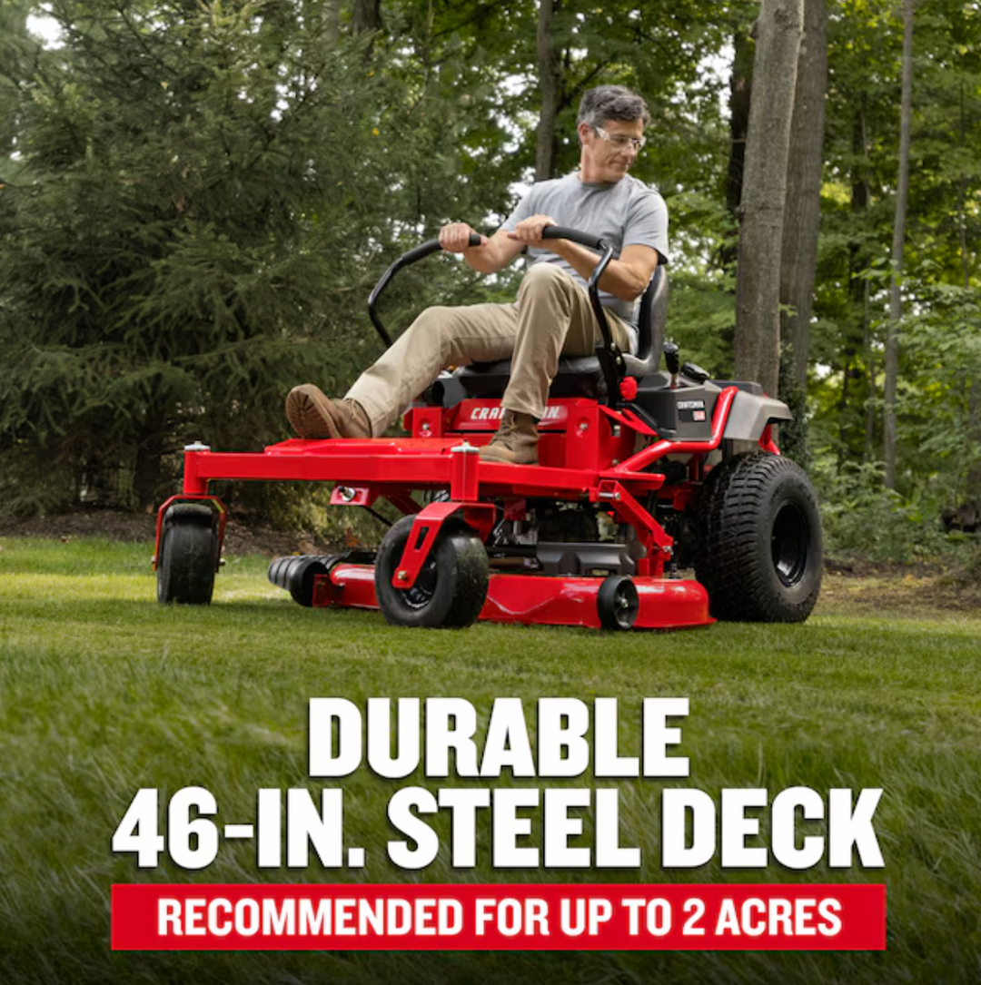 CRAFTSMAN Z5400 | 46in 22HP Zero-Turn Riding Mower | 22 HP Kohler Engine | Hydrostatic Transmission | High-Back Seat (17ARFACT093)