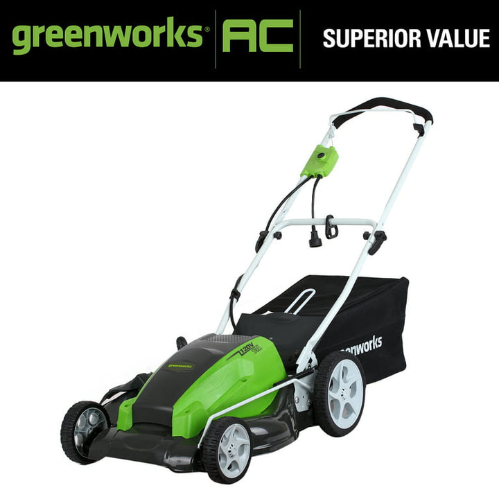 Restored Greenworks 25112 | Corded Electric Push Mower | 21-inch | 13 Amp | Some Cosmetic Wear (Refurbished)