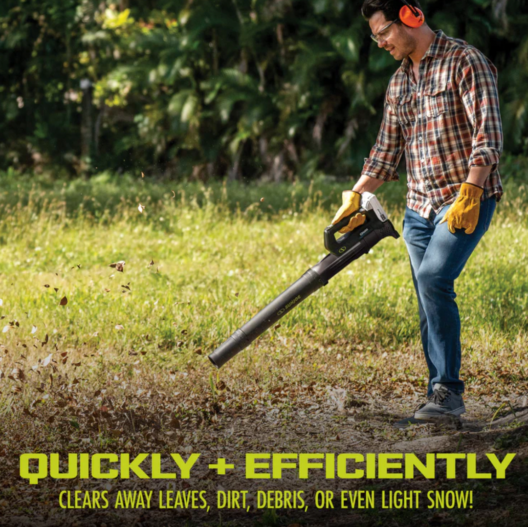 Restored Sun Joe 24V-TB-2AMP-KIT | 24V Cordless Turbine Jet Blower | 100-MPH | 280-CFM | W/ 2 x 2.0-Ah Batteries + Dual-Port Charger (Refurbished)