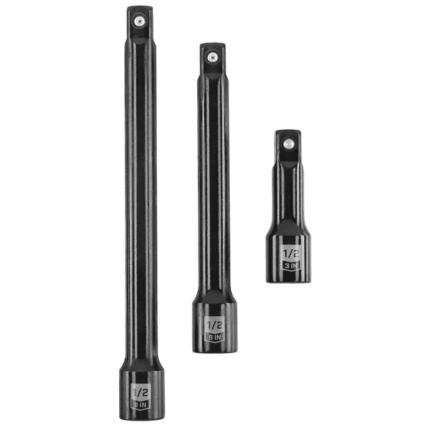 Restored Scratch and Dent HART 3-Piece 1/2-inch Drive Impact Extension Bar Set (Refurbished)