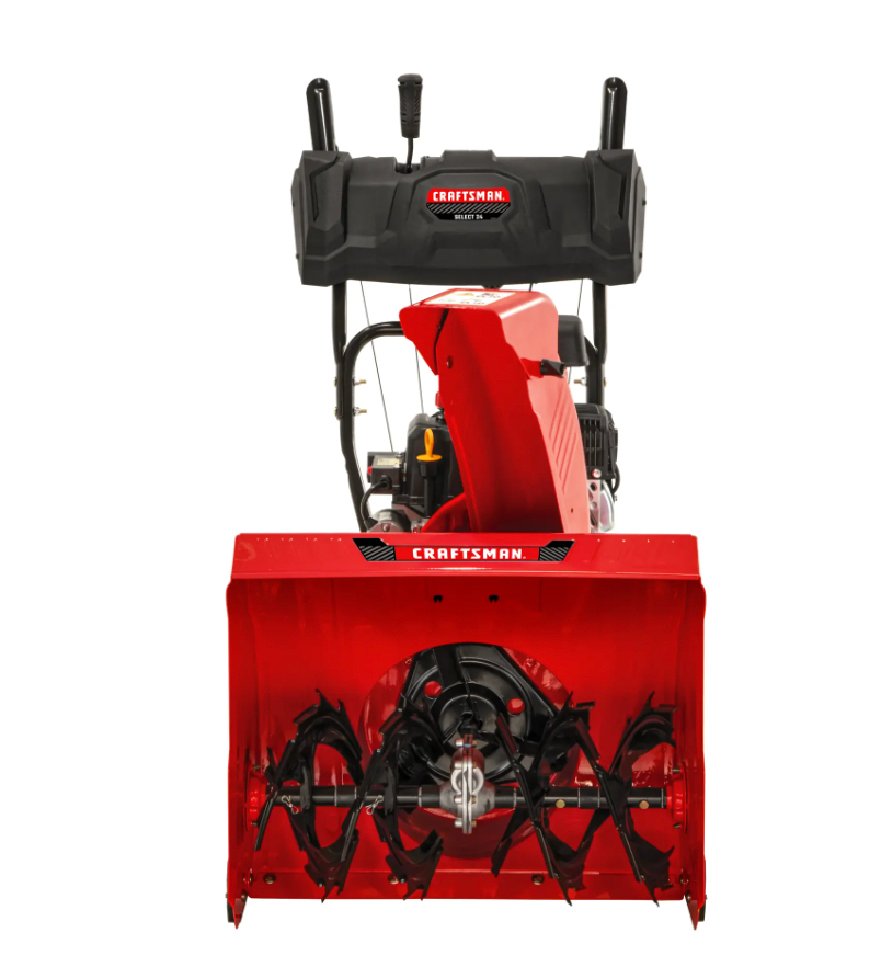 CRAFTSMAN 24-inch 208cc Two-stage Gas Snow Blower | Self-Propelled | Steel Chute | Electric Start (31AS6K1EB93)