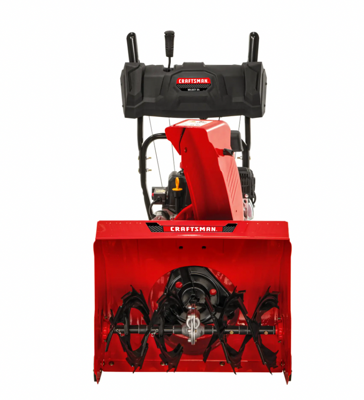 CRAFTSMAN 24-inch 208cc Two-stage Gas Snow Blower | Self-Propelled | Steel Chute | Electric Start (31AS6K1EB93)