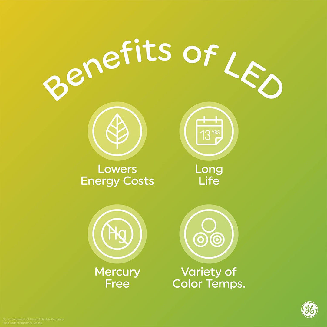 GE Lighting Refresh HD LED Light Bulbs | 65W | BR30 LED Floodlight | 4-Pack | Daylight | Dimmable | Indoor | Medium Base