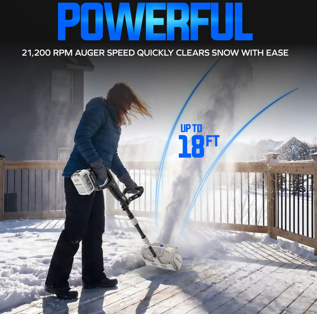 Snow Joe 20-Volt Cordless Snow Shovel Kit | Directional Chute | Brushless Motor | W/ 4.0-Ah Battery + Charger (Refurbished) | In-Store Exclusive
