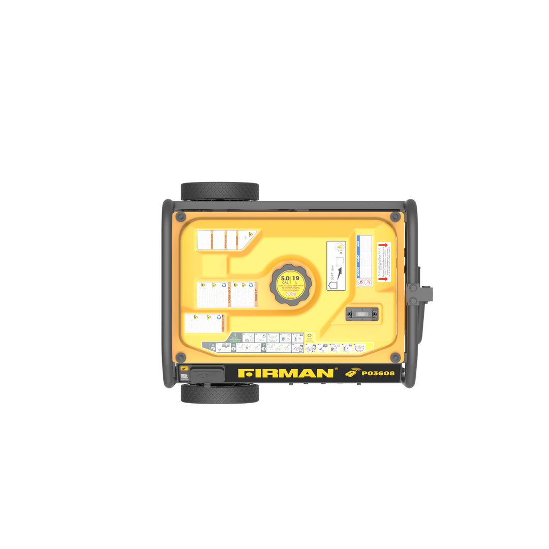 Restored Firman P03608 Gas Portable Generator | 4550W | 208 cc Engine 14 Hour Run Time | Remote Start | 120V | Generator Only (Refurbished) | IN-STORE EXCLUSIVE