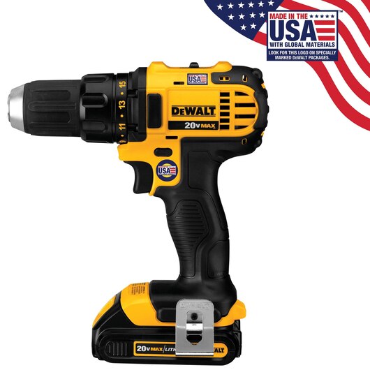 DEWALT DVD780C2 - 20-Volt MAX Cordless Compact 1/2 in. Drill/Drill Driver with (2) 20-Volt 1.3Ah Batteries, Charger & Bag