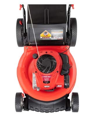 Restored Troy-Bilt 21in. 140cc Briggs & Stratton Gas Push Lawn Mower with Rear bag and Mulching Kit Included