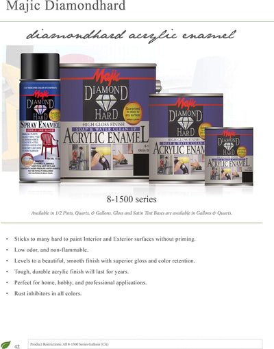 Majic Paints 8-1505-4 Diamond Hard Acrylic Enamel High Gloss Paint, Half Pint/8-Ounce, Safety Blue