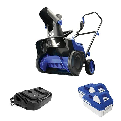 Restored Snow Joe 24V-X2-SB15 48-Volt iON+ Cordless Snow Blower Kit | 15-Inch | W/ 2 x 4.0-Ah Batteries and Charger (Refurbished)