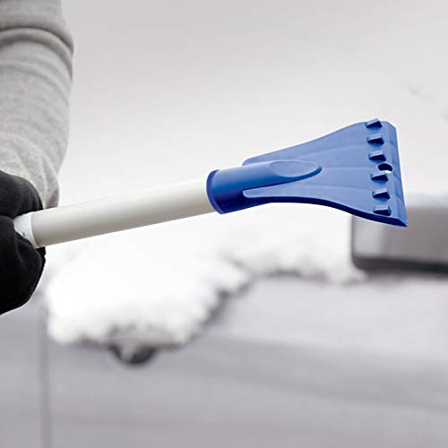 Snow Joe SJBLZD | 2-In-1 Telescoping Snow Broom + Ice Scraper | w/ 18-Inch No-Scratch Foam Head (2-Pack)
