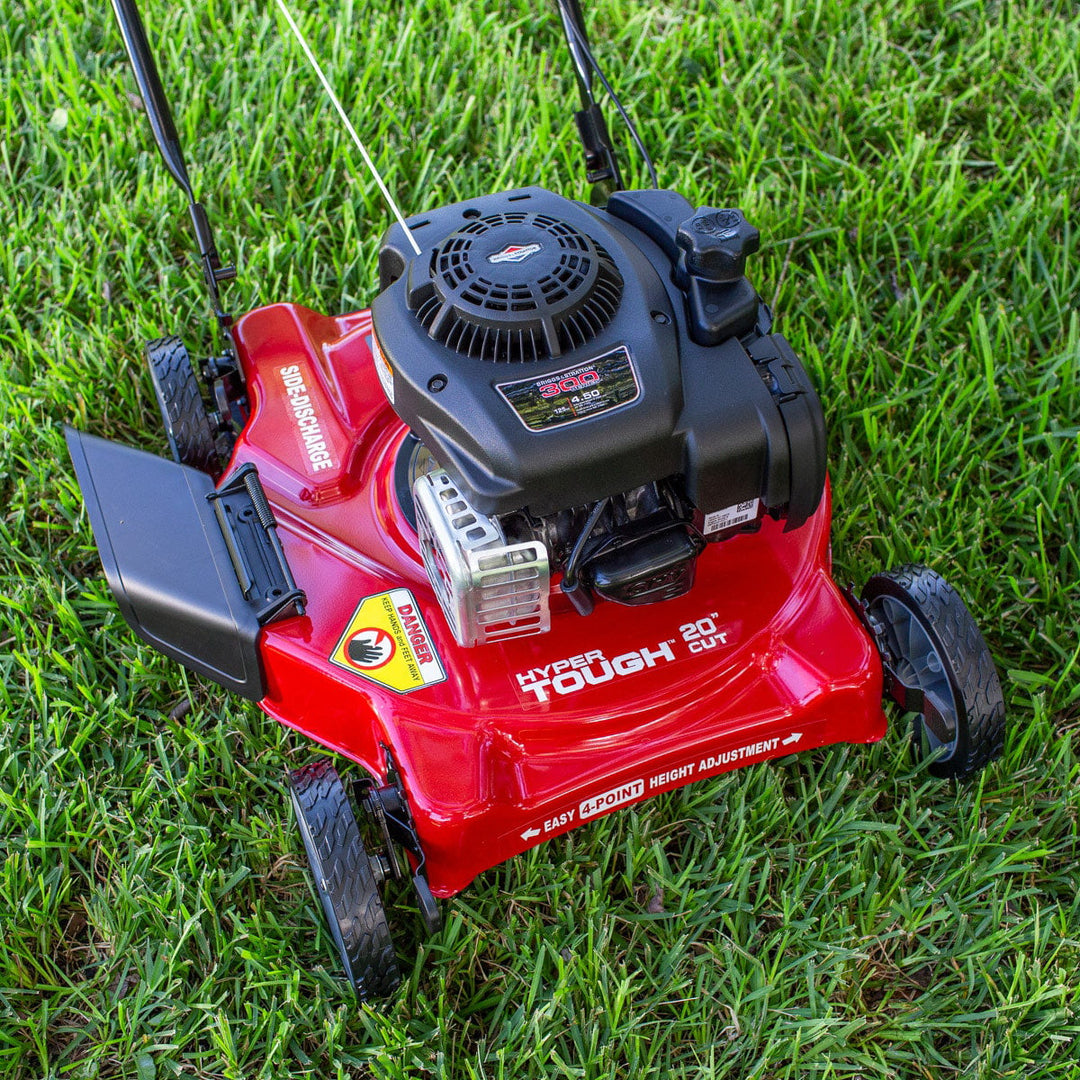 Restored Hyper Tough 20-inch 125cc Gas Push Mower with Briggs & Stratton Engine (Assembly Details: 46.9 lbs; 22.10-inch Height) [Local Pickup Only] (Refurbished)