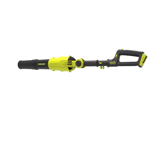 Restored Scratch and Dent Sun Joe 24V-TBP-LTE | 2-in-1 Handheld + Pole Leaf Blower Kit | W/ 2.0-Ah Battery + Charger | Includes 3 Nozzle Connections (Refurbished)