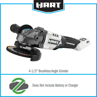 Restored Scratch and Dent HART 20-Volt Brushless 4-1/2-Inch Angle Grinder/Cutoff Tool (Battery Not Included) (Refurbished)