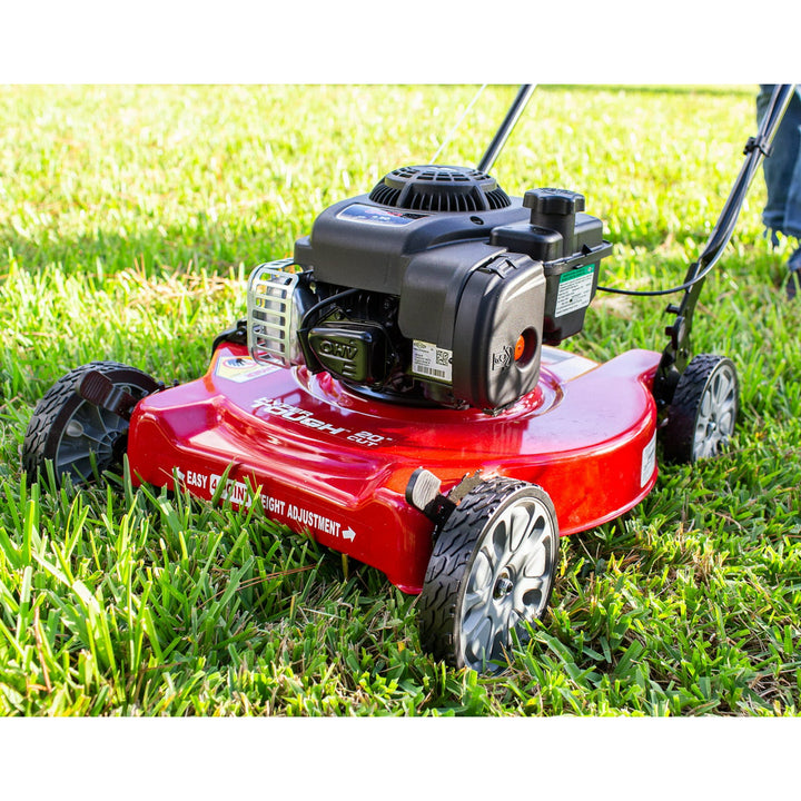 Restored Hyper Tough 20-inch 125cc Gas Push Mower with Briggs & Stratton Engine (Assembly Details: 46.9 lbs; 22.10-inch Height) [Local Pickup Only] (Refurbished)