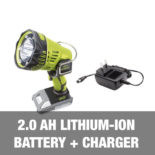 Restored Sun Joe 24V-1500FL-LTE-P1 24-Volt* IONMAX Handheld Flashlight/Spotlight/Flood Kit | W/ 2.0-Ah Battery + Charger | 1500 Lumens Max (Refurbished)