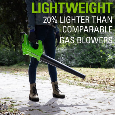 Restored Greenworks 24V Cordless String Trimmer and Blower Combo, 2Ah Battery and Charger Included (Refurbished)