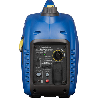 Restored Scratch and Dent Westinghouse 2200 Peak Watt Super Quiet & Lightweight Portable Inverter Generator, Gas Powered, Parallel Capable, Long Run Time (Refurbished)