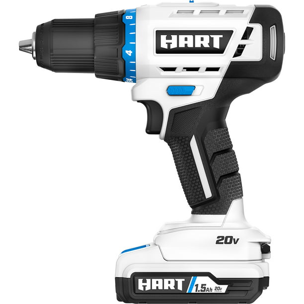 Restored HART 20-Volt Cordless 1/2-inch Drill/Driver Kit, (2) 1.5Ah Lithium-Ion Batteries, Gen 2 (Refurbished)