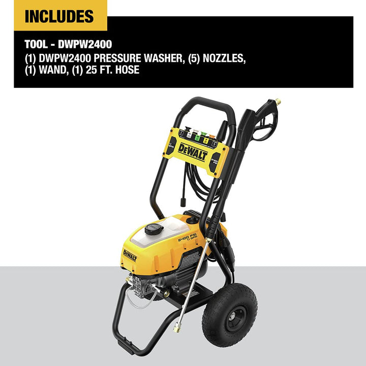 DEWALT 2400 PSI 1.1 GPM Cold Water Electric Pressure Washer Model DWPW2400 [Local Pickup Only]