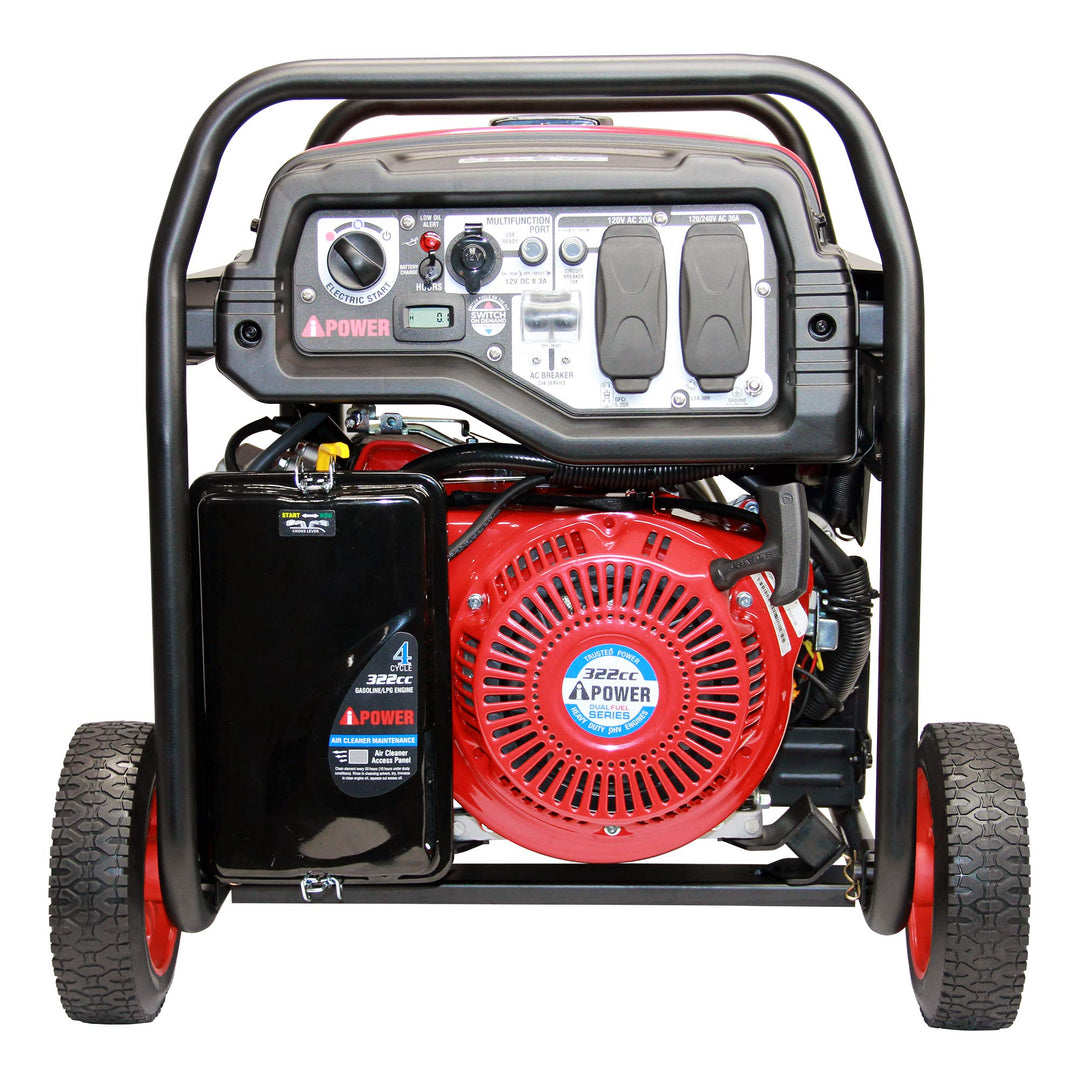 Restored Scratch and Dent A-iPower SUA6000ED 6000 Watt Portable Generator Gas & Propane Powered With Electric Start, Jobsite, RV, and Home Backup Emergency (Refurbished)