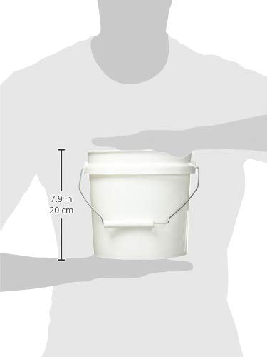 Leaktite 744456 1-Gallon White Plastic Pail Paint Pail/Container