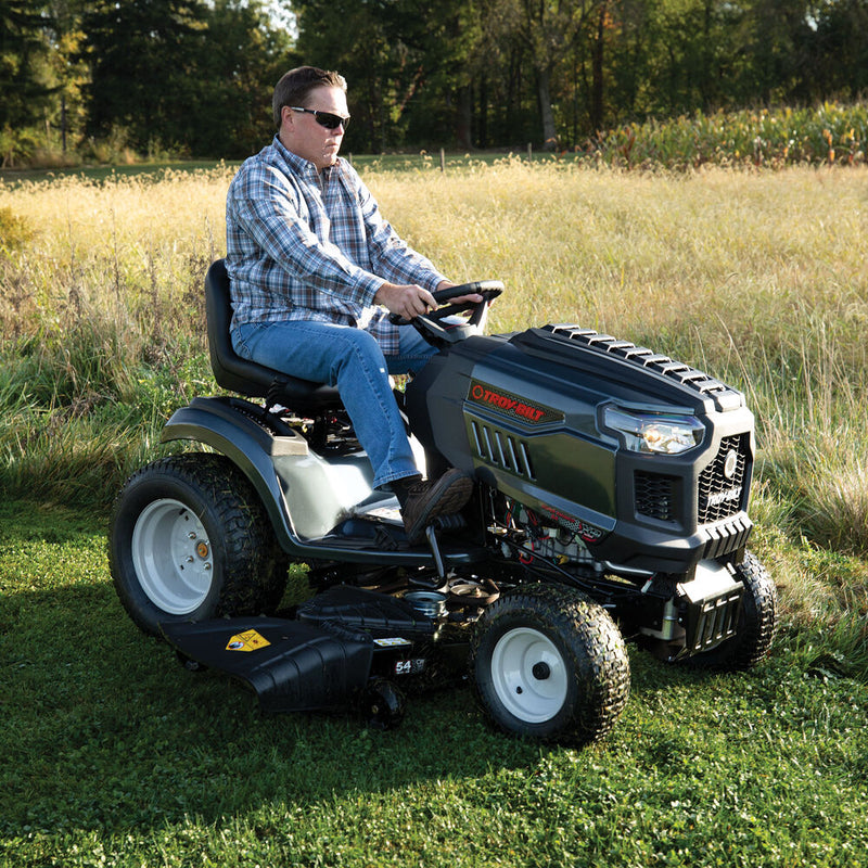 Restored Troy-Bilt Super Bronco 54 XP Riding Lawn Mower with 54 In Deck and Hydrostatic Transmission [Remanufactured]
