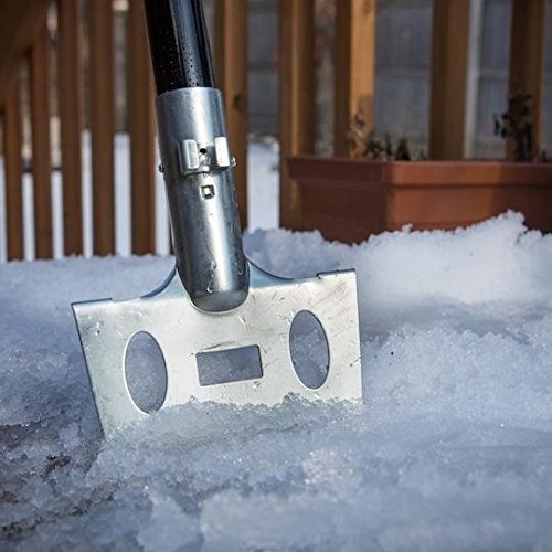 Snow Joe Edge SJEG24 2-In-1 24-Inch Poly Blade Snow Pusher and Ice Chopper, Blue