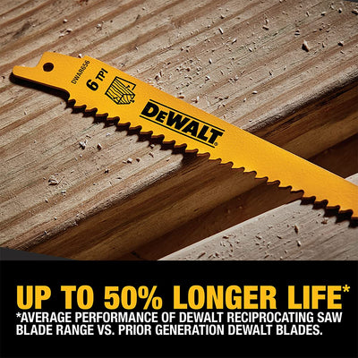 DEWALT Reciprocating Saw Blades, Bi-Metal Set with Case, 10-Piece DW4898