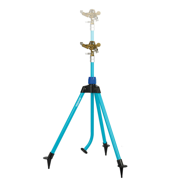 Aqua Joe AJ-IST39BM Indestructible Series Brass Impulse Sprinkler w/Extendable Tripod up to 39 Inches