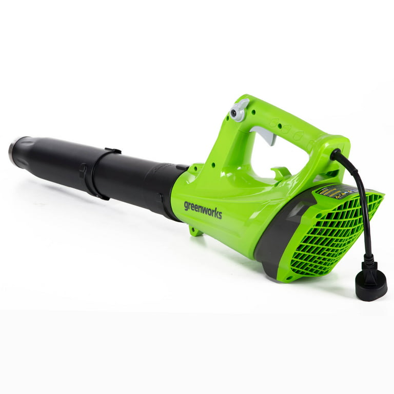 Restored Greenworks 9 Amp 530 CFM Corded Electric Axial Leaf Blower, 2400902 (Refurbished)