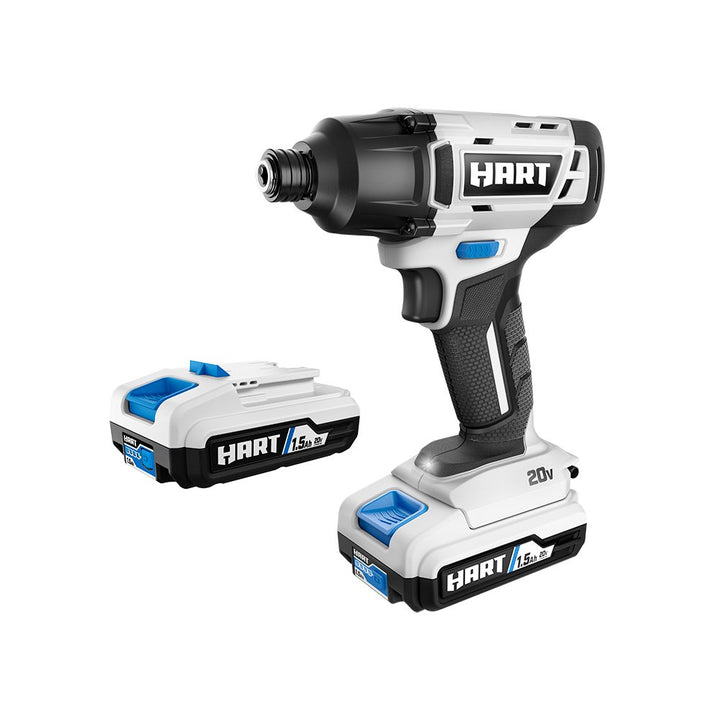 Restored HART 20-Volt Cordless Impact Driver Kit, (2) 1.5Ah Lithium-Ion Batteries, Gen 2 (Refurbished)