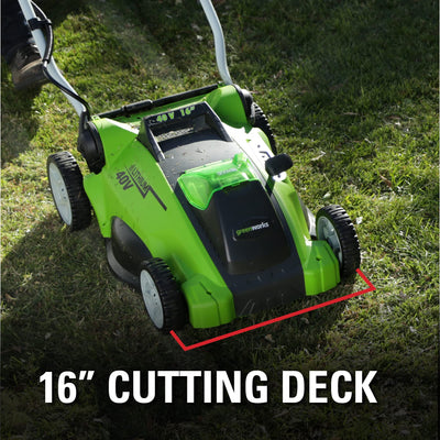 Restored Scratch and Dent Greenworks 40V 16" Cordless Electric Lawn Mower, 4.0Ah Battery and Charger Included (Refurbished)