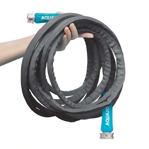 Restored Aqua Joe AJFJH25-58-PRO Ultra Flexible Kink Free Fiberjacket Garden Hose | 25-Foot | Metal Fittings (Refurbished)