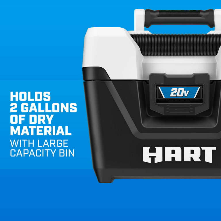 Restored Scratch and Dent HART 20-Volt Cordless 2-Gallon Wet/Dry Vacuum Kit (1) 20-Volt 4.0Ah Lithium- Ion Battery (Refurbished)