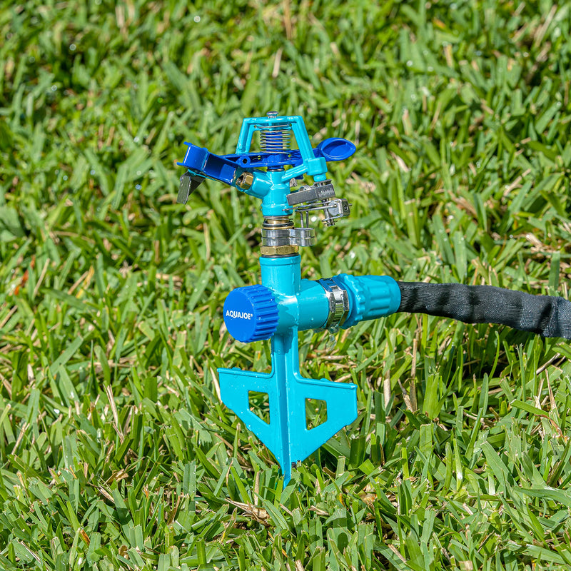 Restored Aqua Joe AJISSS Indestructible Impulse Sprinkler with HD Ste