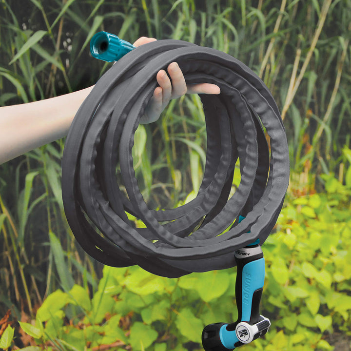 Restored Aqua Joe AJFJH25 Ultra Flexible Kink Free Fiberjacket Garden Hose | 25-Foot (Refurbished)