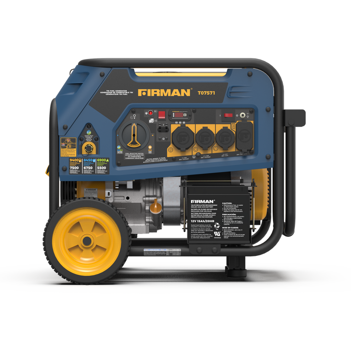 Firman T07571 TRI FUEL 7500W PORTABLE GENERATOR ELECTRIC START 120/240V [Remanufactured]