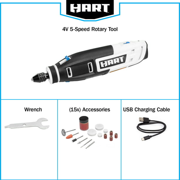 Restored HART 4-Volt Rotary Tool Kit with Accessories (Refurbished)